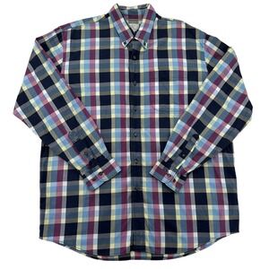 Cutter & Buck Men's XL Button Down Long Sleeve Plaid Shirt Signature Collection